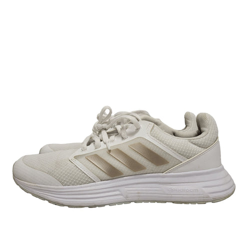 Adidas Galaxy 5 White Champagne Metallic Sports Women's Trainers Uk 7.5