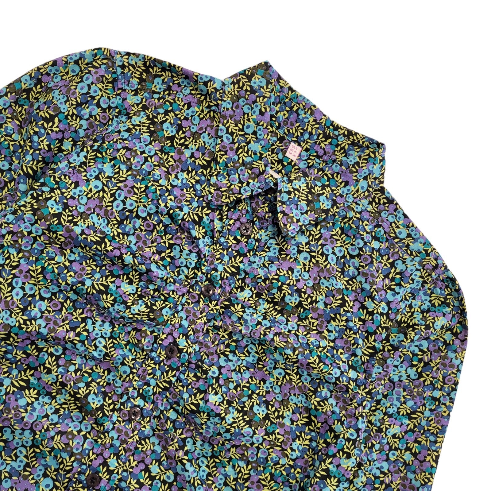 Whistles Vintage 90's Multicoloured Floral Long Sleeve Shirt Womens UK Size 8