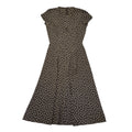 90s Vintage Brown & White Polka Dot Daywear Dress Women's Size 12