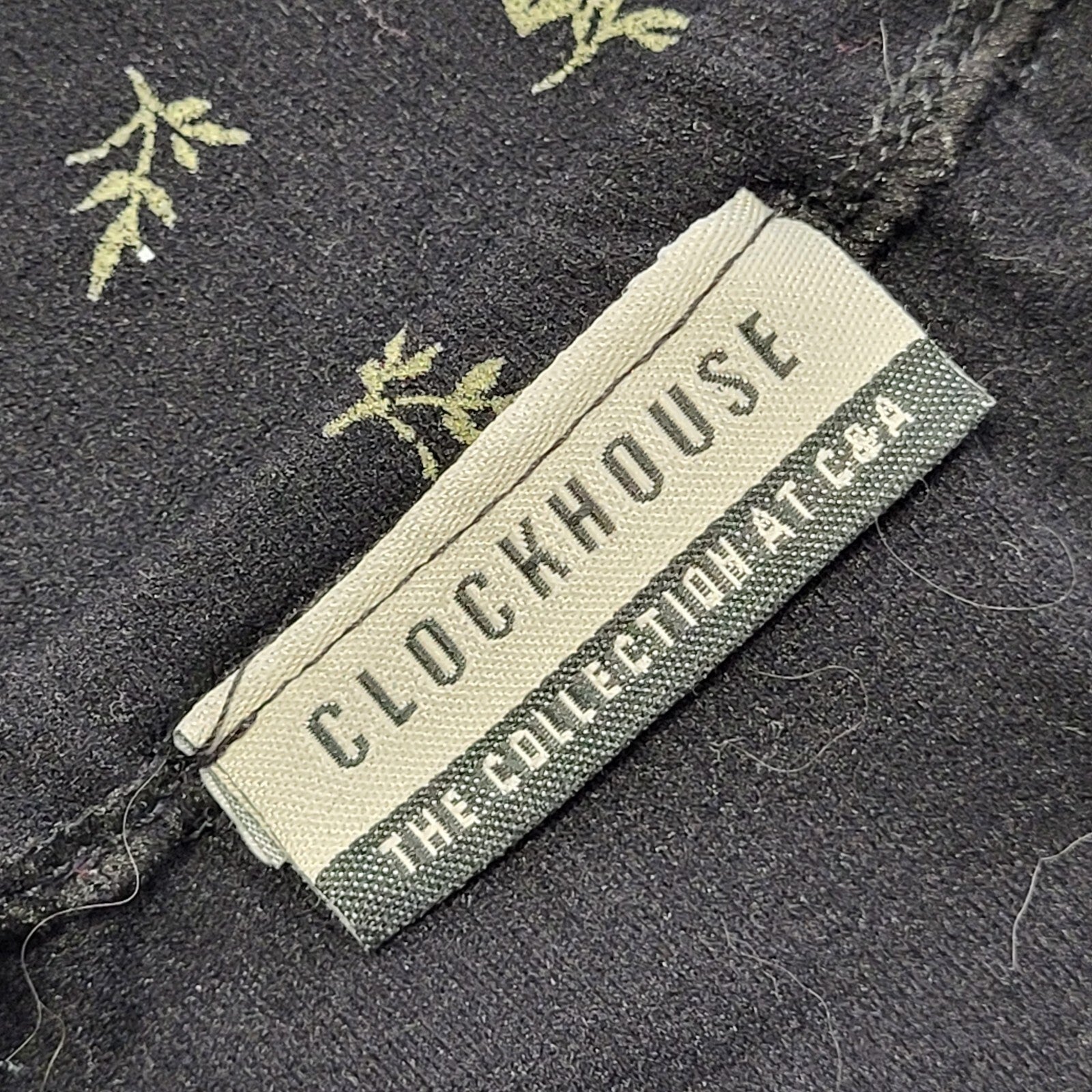 Clockhouse Black Y2K Milkmaid Style Floral Dress Women's Uk M 10