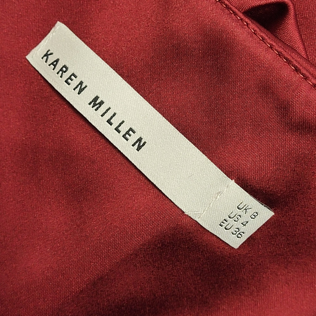 Karen Millen Vintage 90's Red Bodycon Party Dress Womens UK Size 8