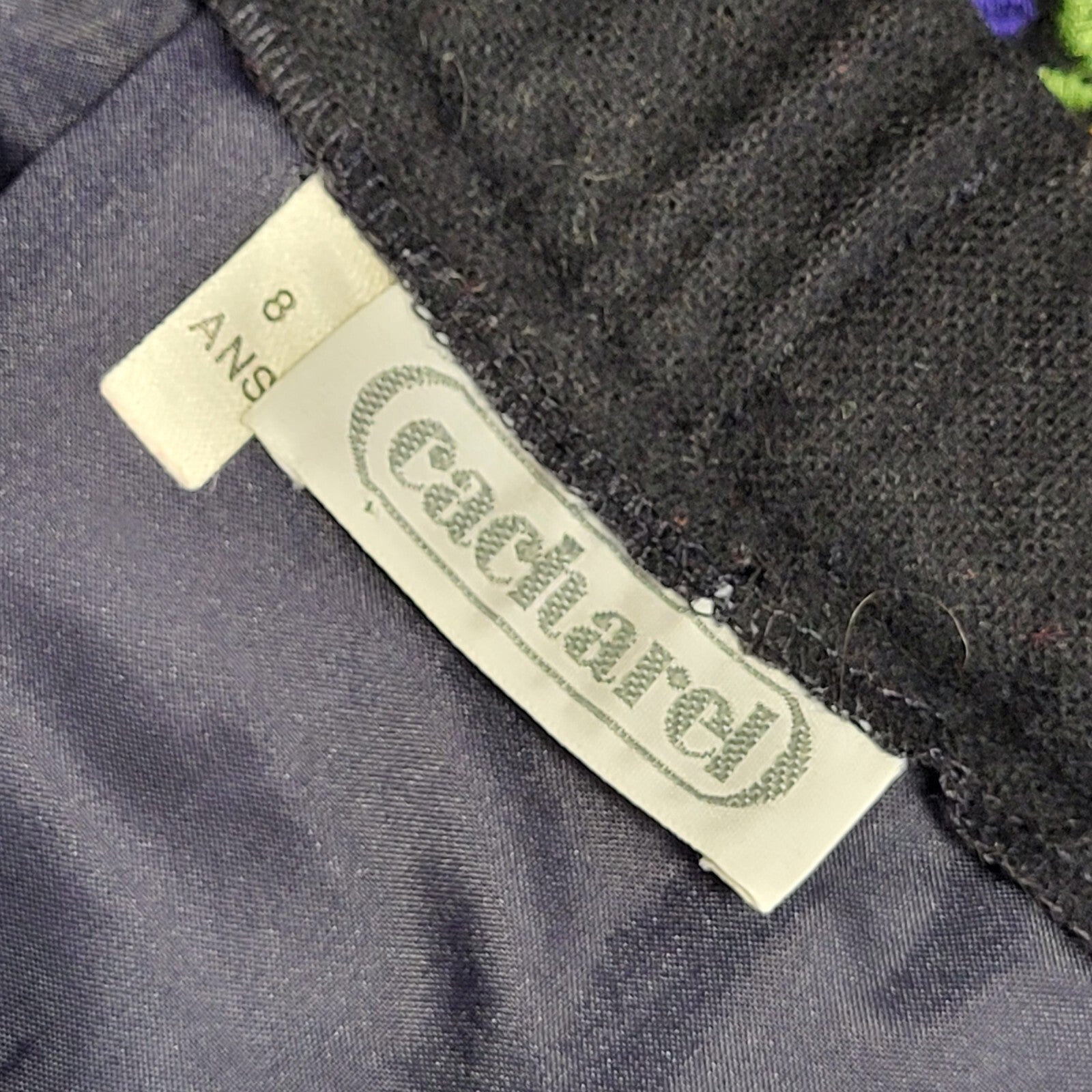 Cacharel Vintage 90's Blue Short Floral Trim Skirt Womens UK Size 8 W26