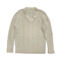 Uwin Vintage 90's Cream V- Neck Knitted Jumper Mens UK Size M