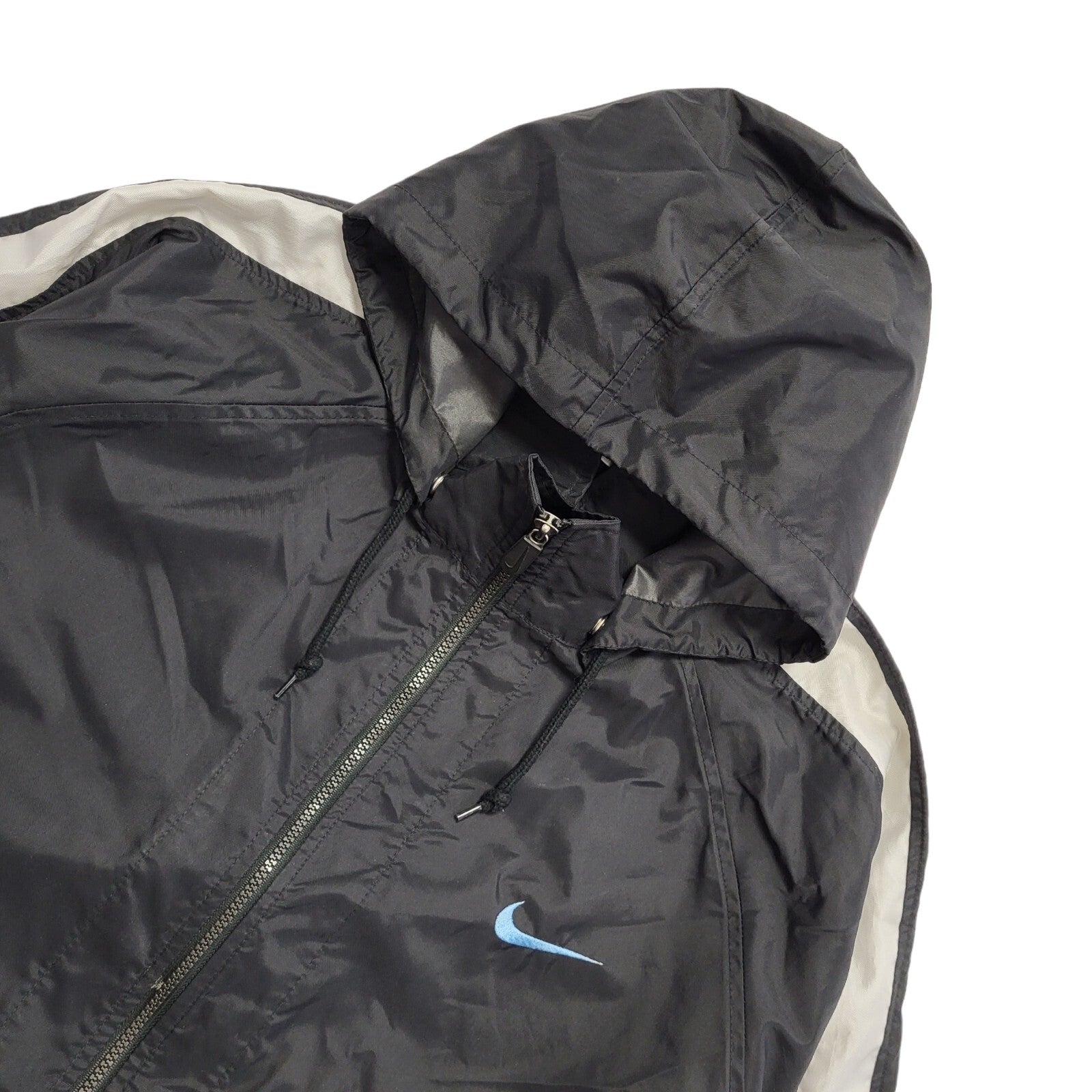 Nike Black 90s Hooded Wind Cheater Jacket Uk Men's Size Large