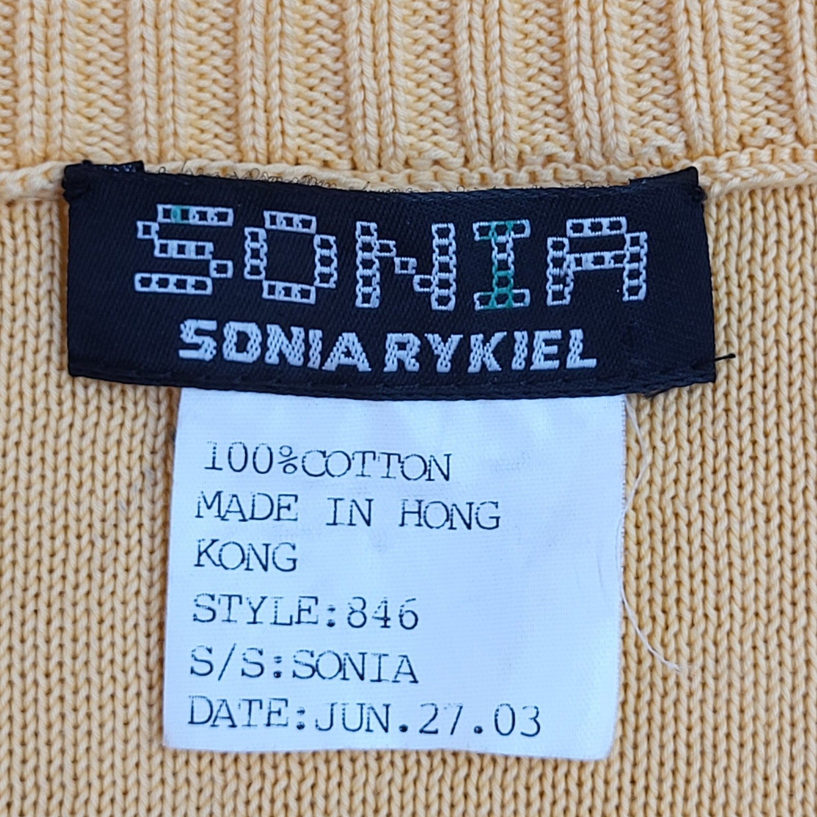 Sonia Rykiel Jumper Vintage Y2k Orange Black Round Neck UK Women's Size 3XL