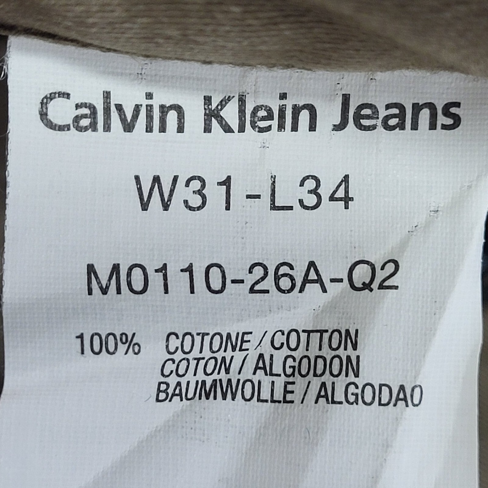Calvin Klein Vintage 90s Brown Straight Leg Jeans Men's Size M W31 L34