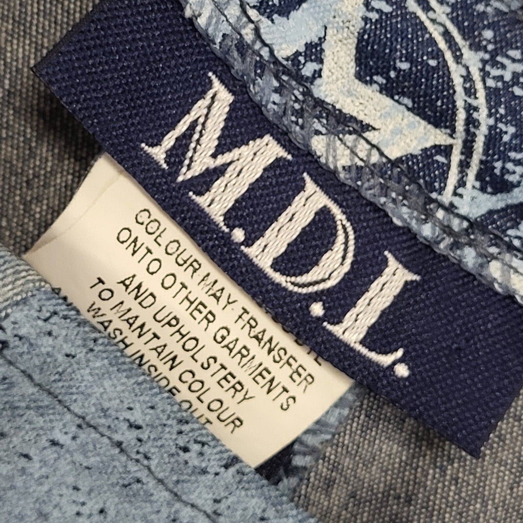 M.D.L. Y2k Blue Sleeveless Denim Body Top Uk Women's Size Small