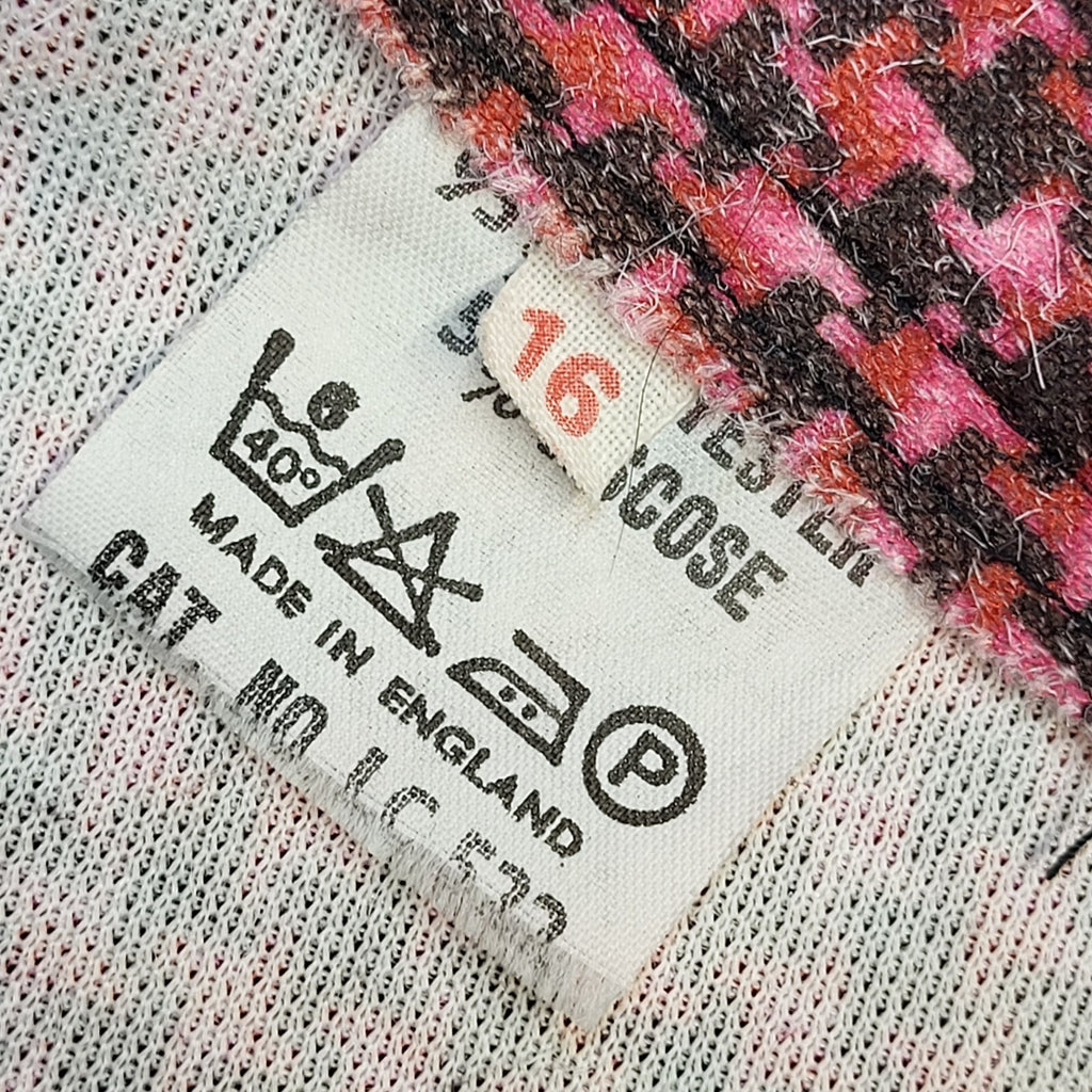90's Vintage Pink Check Pleated Skirt Women's Size 16