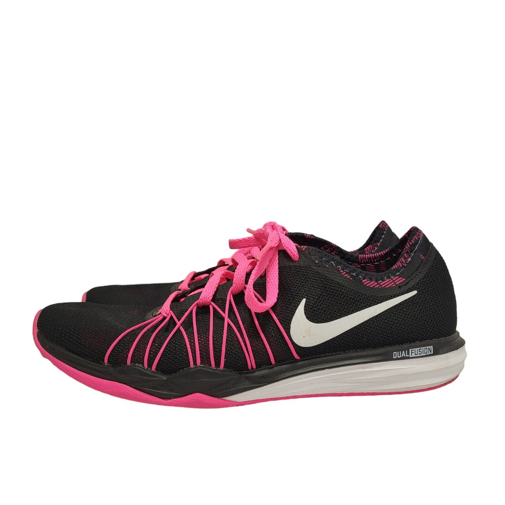 Nike Dual Fusion  Black Pink Sports Casual Women's Trainers Uk Size 5