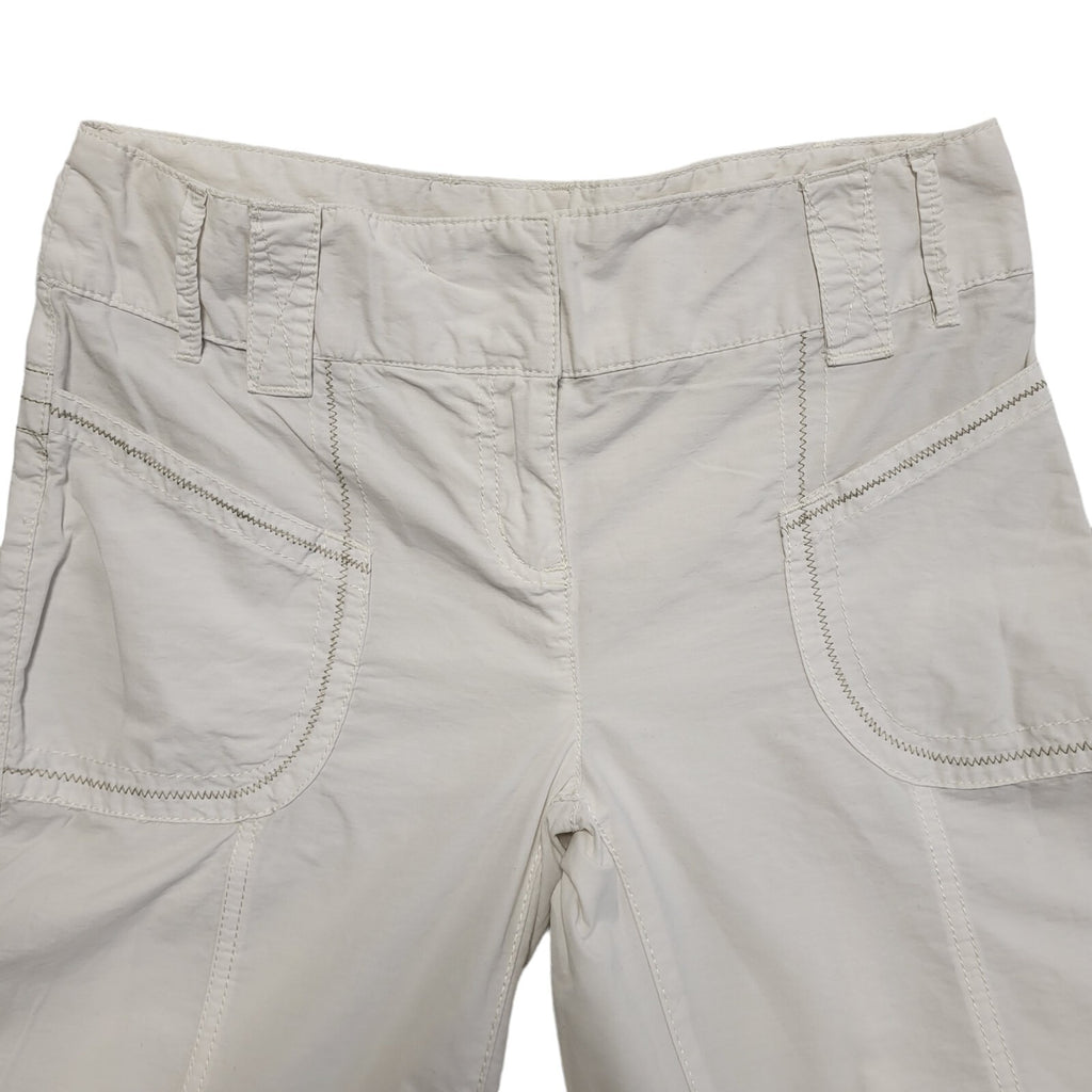 Next Vintage y2k  White Wide Leg Casual Trousers Uk Women's Size 6 W24-28 L30