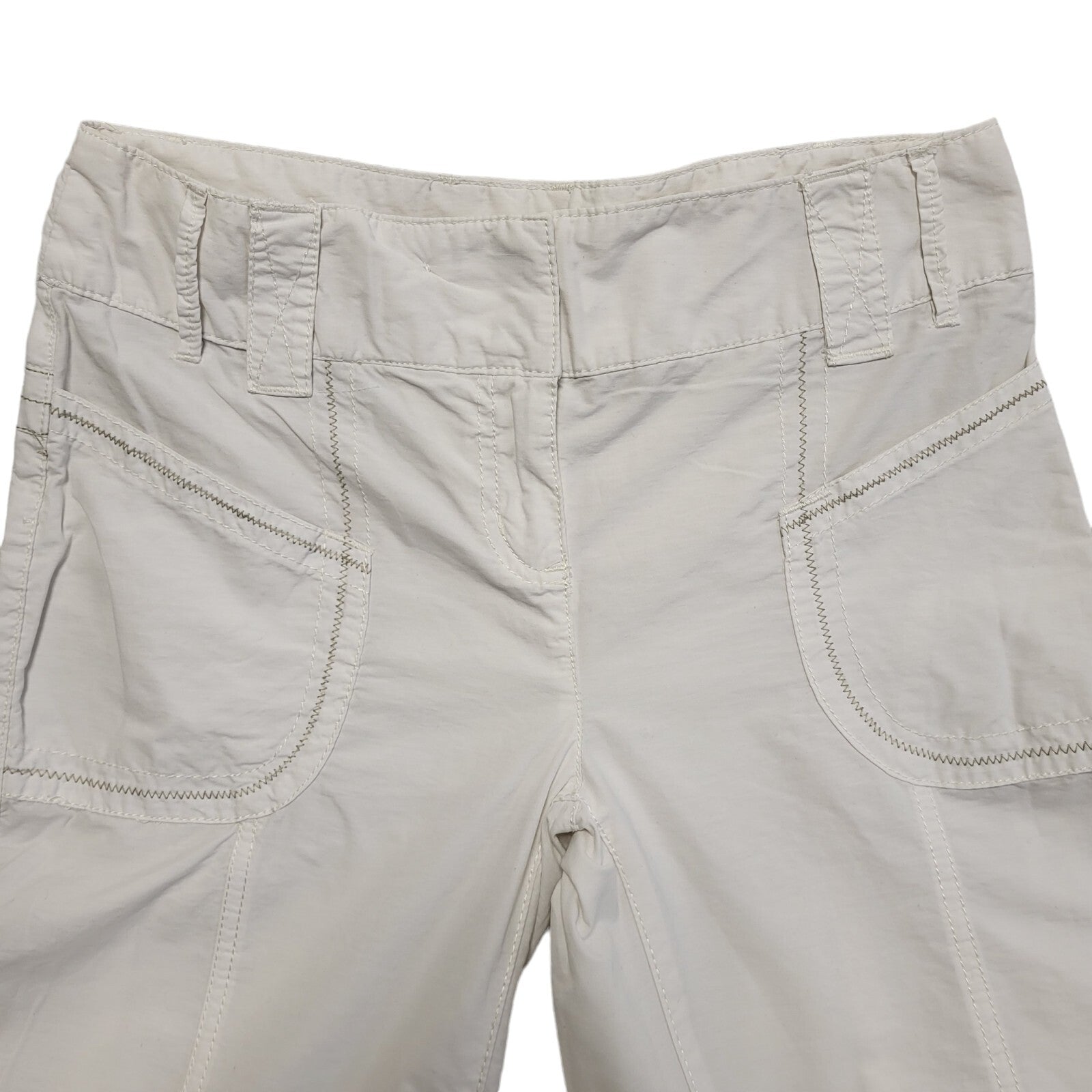 Next Vintage y2k  White Wide Leg Casual Trousers Uk Women's Size 6 W24-28 L30