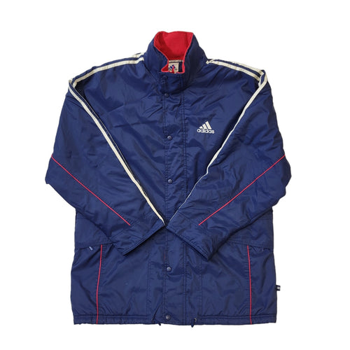 Adidas 90s Vintage Navy Blue Zipped Sports Jacket Men's Size XL