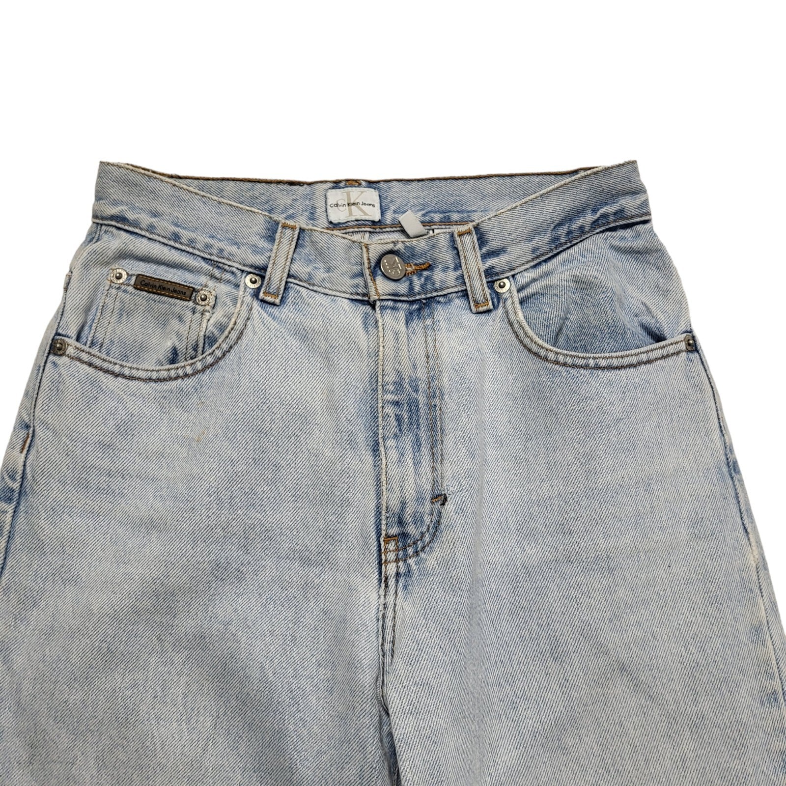 Calvin Klein Vintage 80's Light Blue Tapered Jeans Womens UK Size 6-8 W26 L30