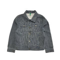United Colors Of Benetton Blue Striped Denim Jacket Uk Girl's Size XS 4-5 yrs