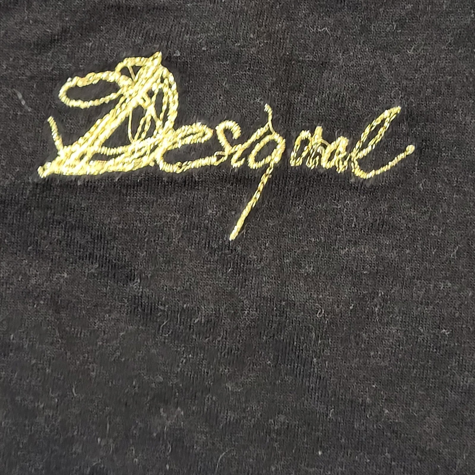 Desigual Y2K Black Floral Round Neck Long Sleeve Top Women's Size Small