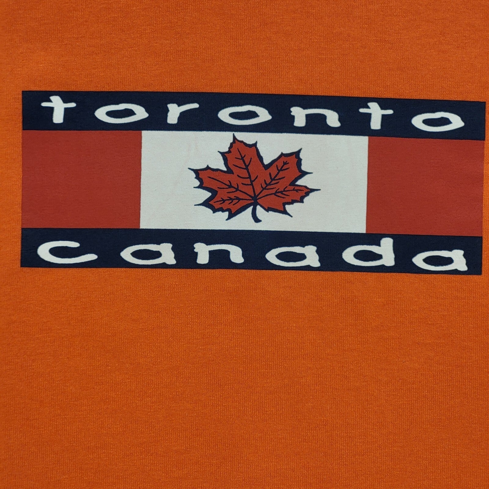 Canada Toronto Gildan Orange Vintage 90s Short Sleeve T-Shirt Uk Men's M