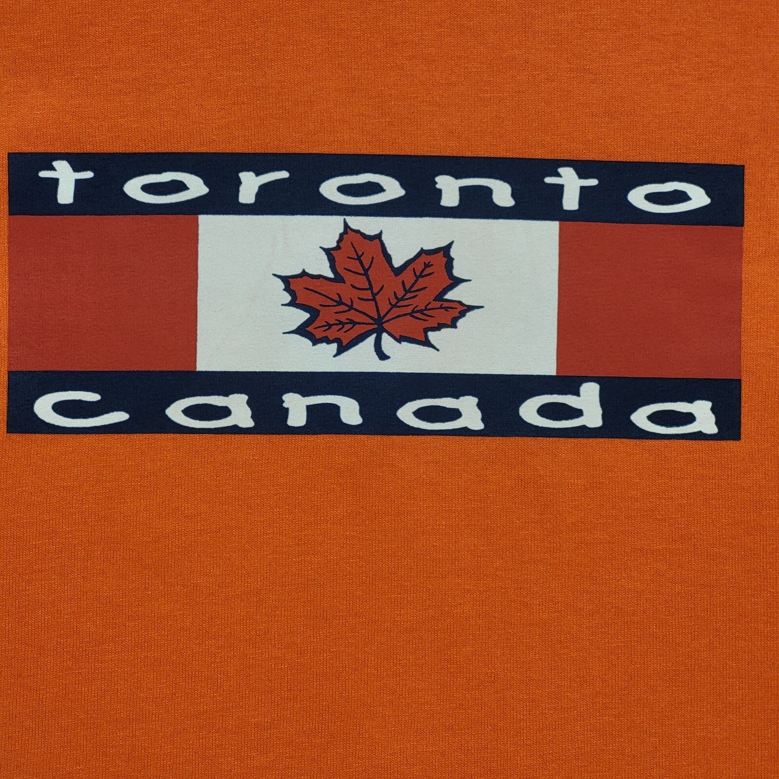 Canada Toronto Gildan Orange Vintage 90s Short Sleeve T-Shirt Uk Men's M