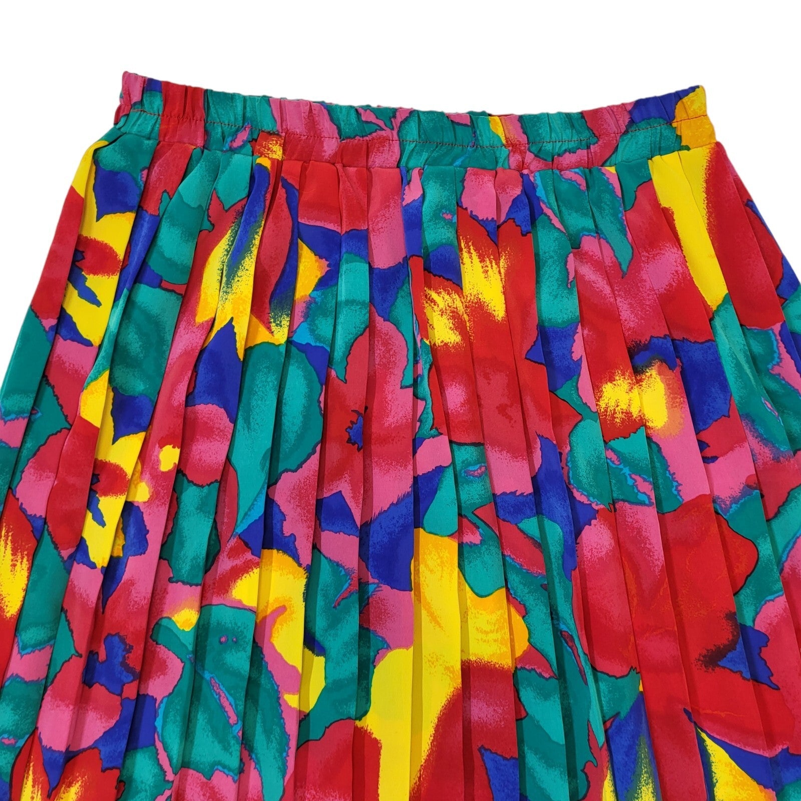 Sixth Sense C&A 80s Vintage Floral Pleated Skirt Women's Size 12 W30