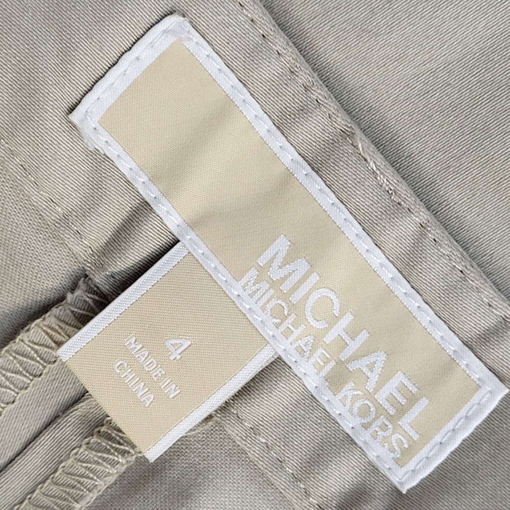 Michael Kors 90s Vintage Beige Straight Leg Dress Trousers Uk Women's 12 W30 L28