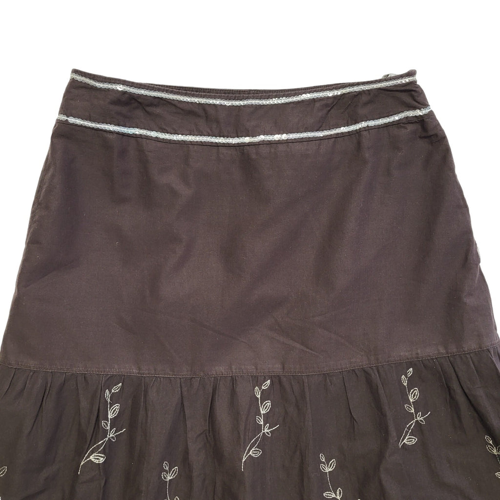 Sixth Sense Brown Vintage Y2K  Pleated Skirt Uk Women's Size 14 W32