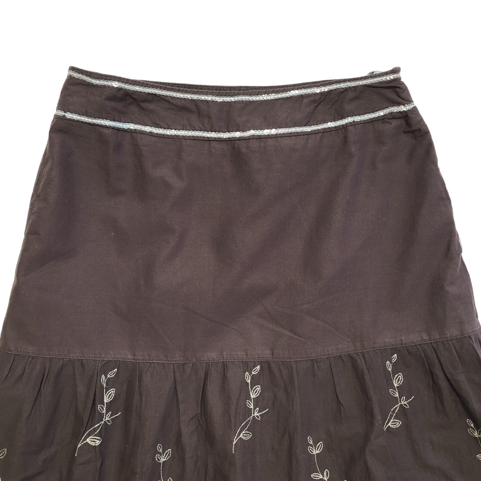 Sixth Sense Brown Vintage Y2K  Pleated Skirt Uk Women's Size 14 W32