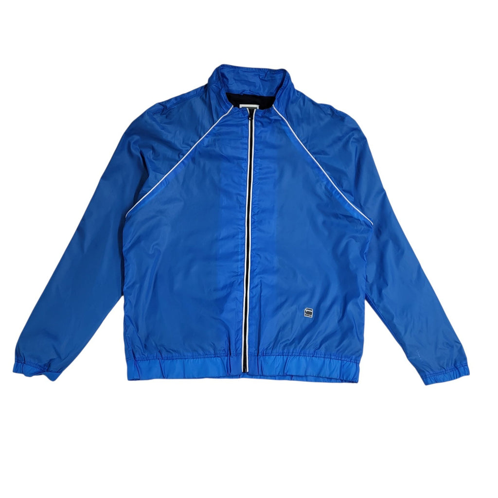 G-star Raw Blue Windbreaker Y2K Midder Bomber Jacket UK Men's Size XXL Bnwt