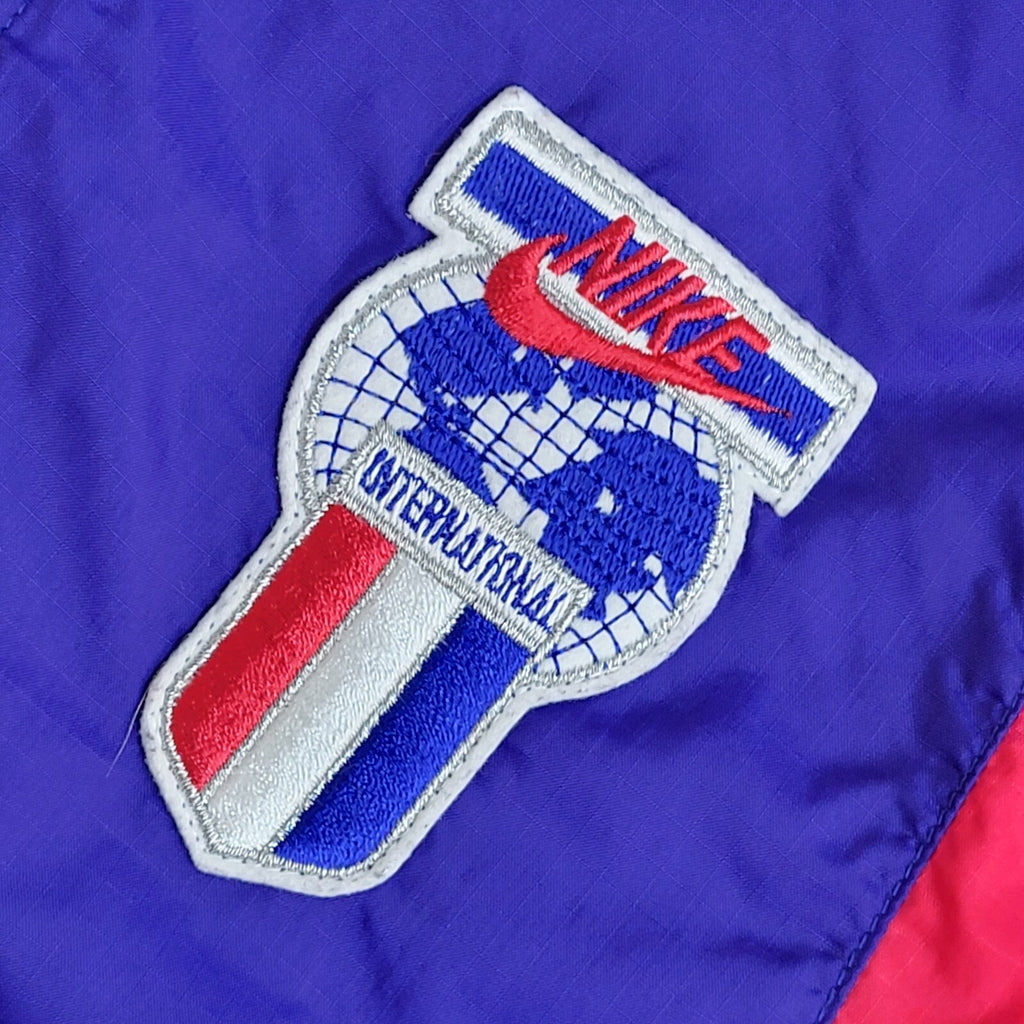 Nike Purple, White & Pink Full Zip Sports 90's Tracksuit Jacket UK Men's M