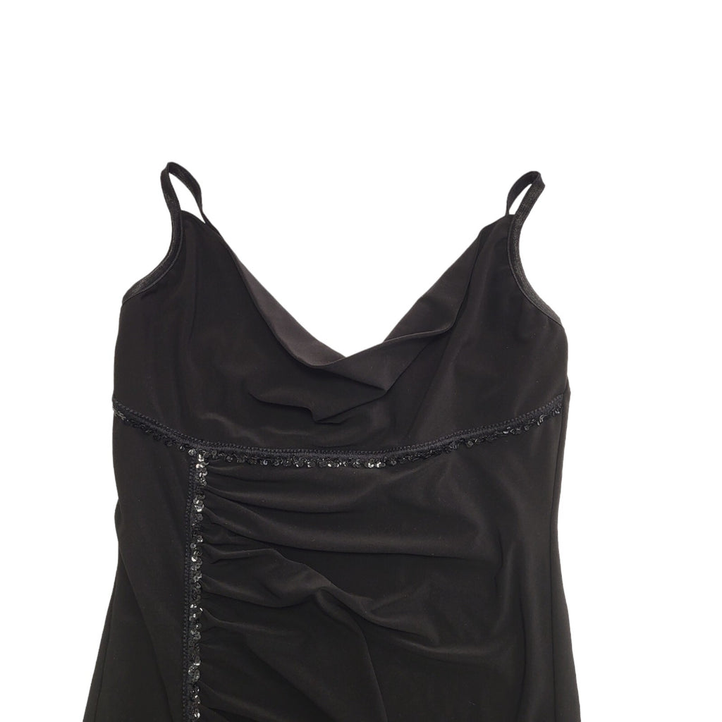 Spin 90s Vintage Scrappy Cowl Neck Black Dress Women's Size M