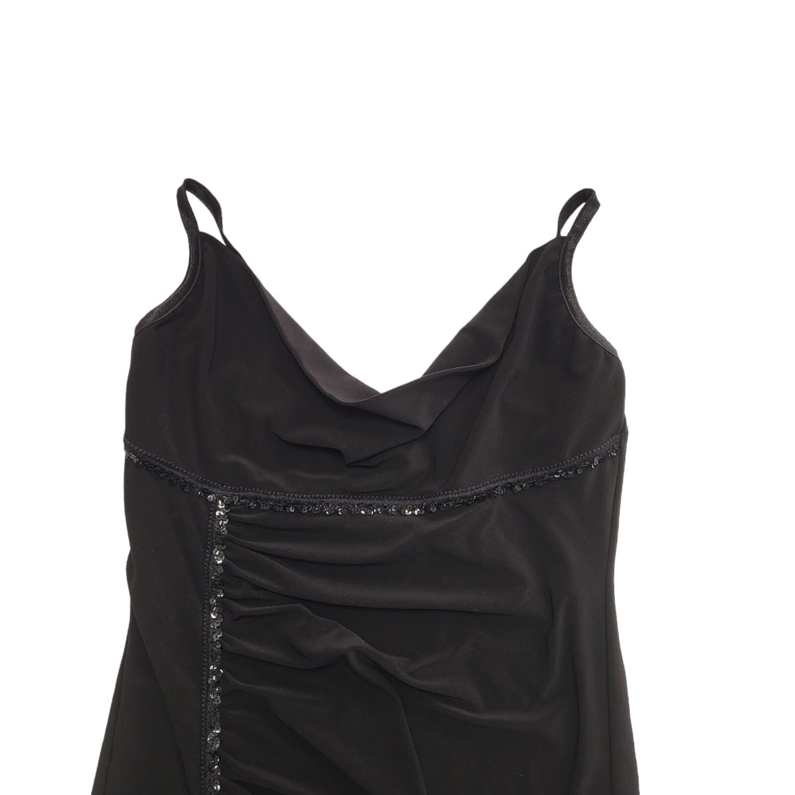 Spin 90s Vintage Scrappy Cowl Neck Black Dress Women's Size M