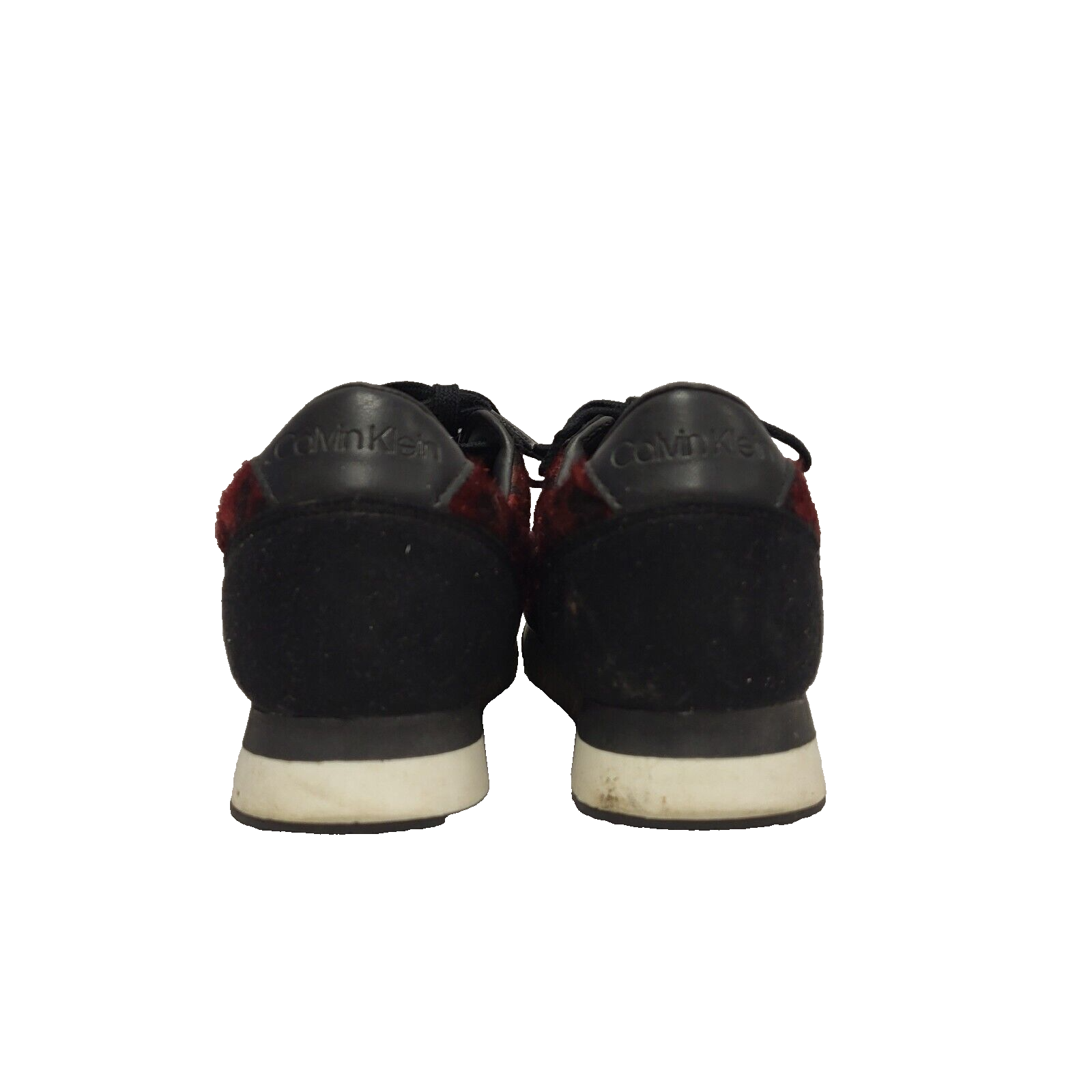 Calvin Klein Black Red Lace-up Sports Casual Trainers Uk Women's Size 4