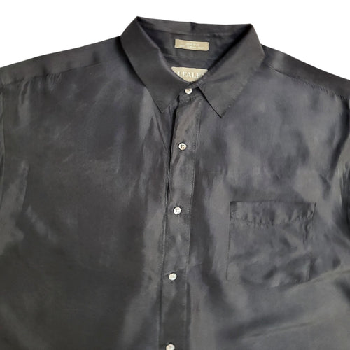 Alfalfa Y2K Blue Relaxed Fit Short Sleeve Shirt Men's UK Size XL