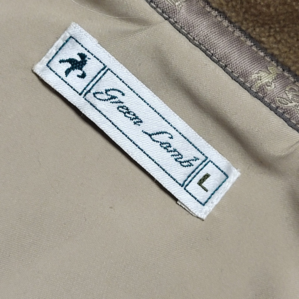 Green Lamb Vintage 90s Beige Zipped Fleece Jacket Men's Size Large