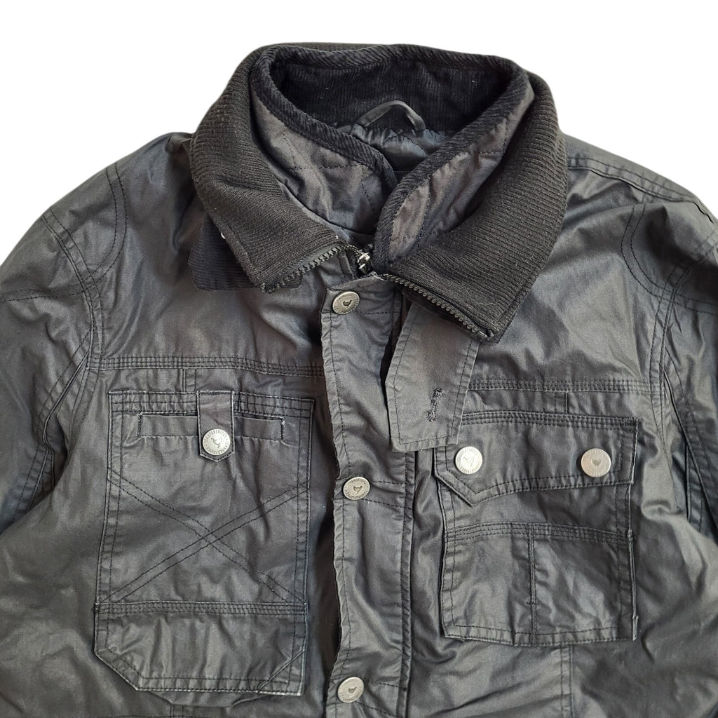Partridge 90s Black Zip & Snap Vintage Country Jacket Uk Men's Size Medium