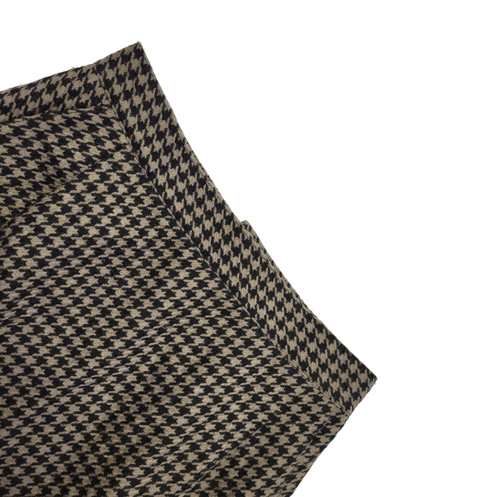 Pino Vintage 80's Brown & Black Houndstooth Straight Skirt Women's UK 6 W24
