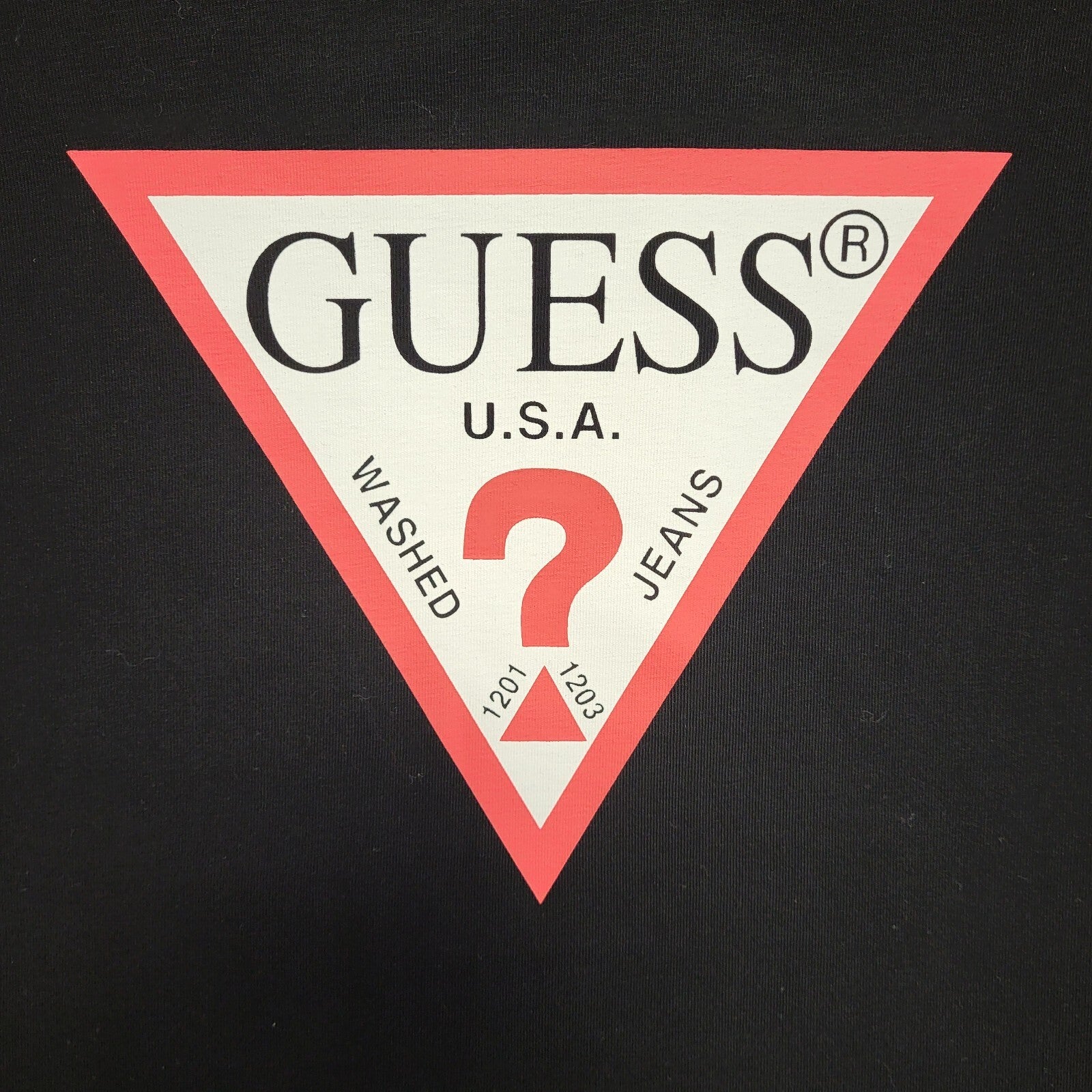 Guess Vintage Y2K  Black Short Sleeve Round Neck T-Shirt Womens UK Size 12