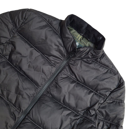 Barbour Fibre Down Classic Tartan Jacket Y2k Black Quilted UK Men's Size M