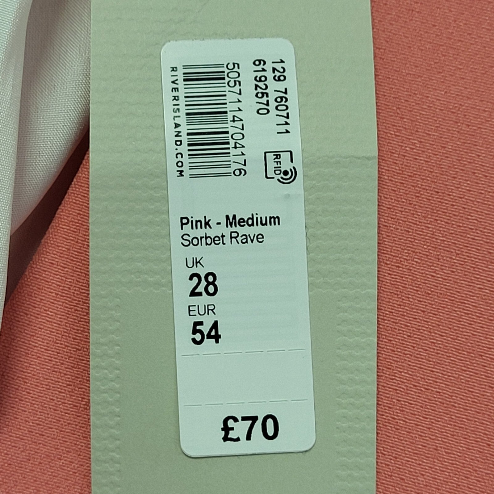 River Island Pink Y2K Vintage Button Sobet Rave Jacket Uk Women's Size 28 Bnwt