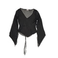 Kube Y2k Black 3/4 Sleeve Blouse Uk Women's size 12