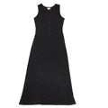 Es.Se Vintage 80's Black & Silver Sleeveless Long Glitter Dress Womens UK L
