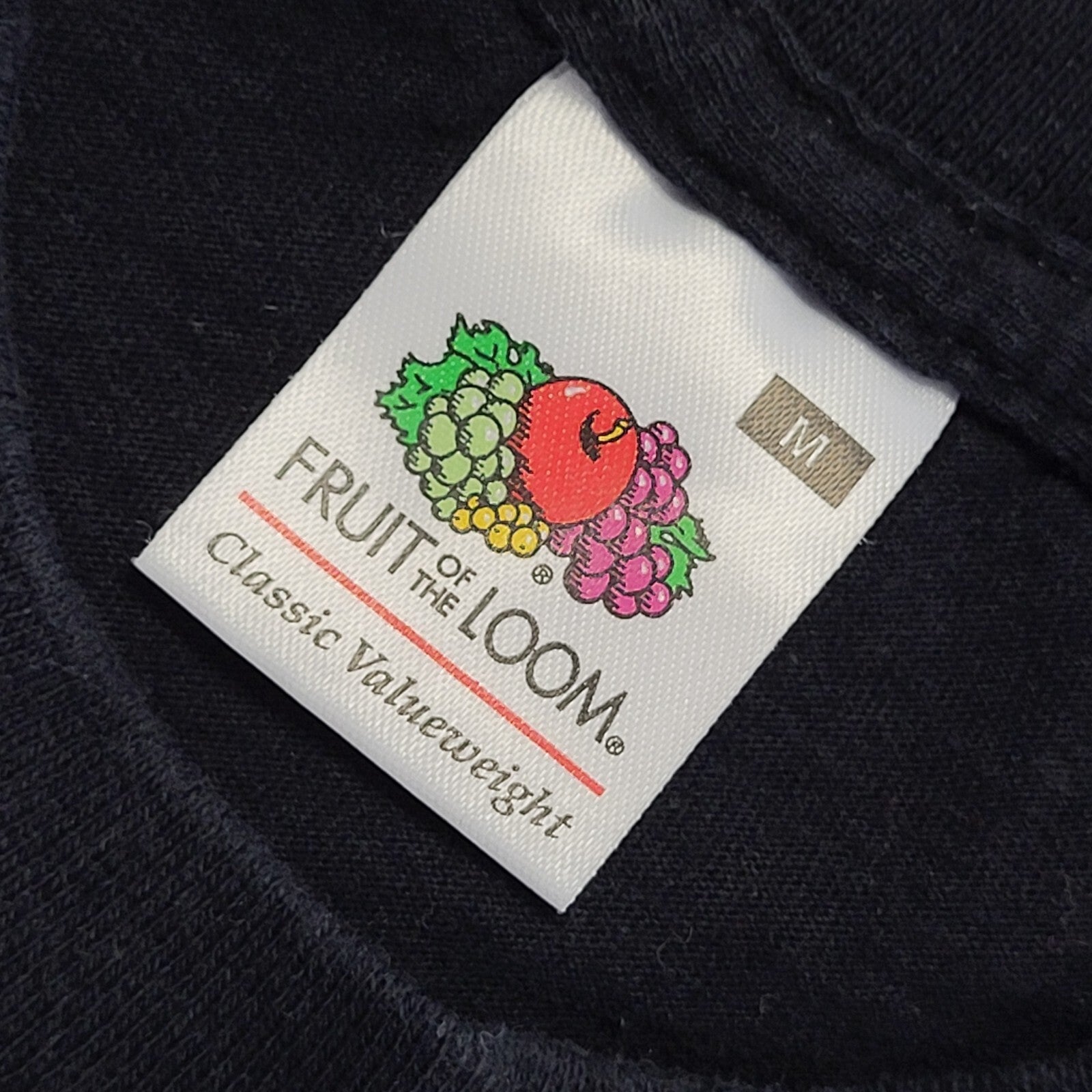 Fruits Of Loom Vintage Y2K Black Nipparts Short Sleeve T-Shirt Mens UK Size M