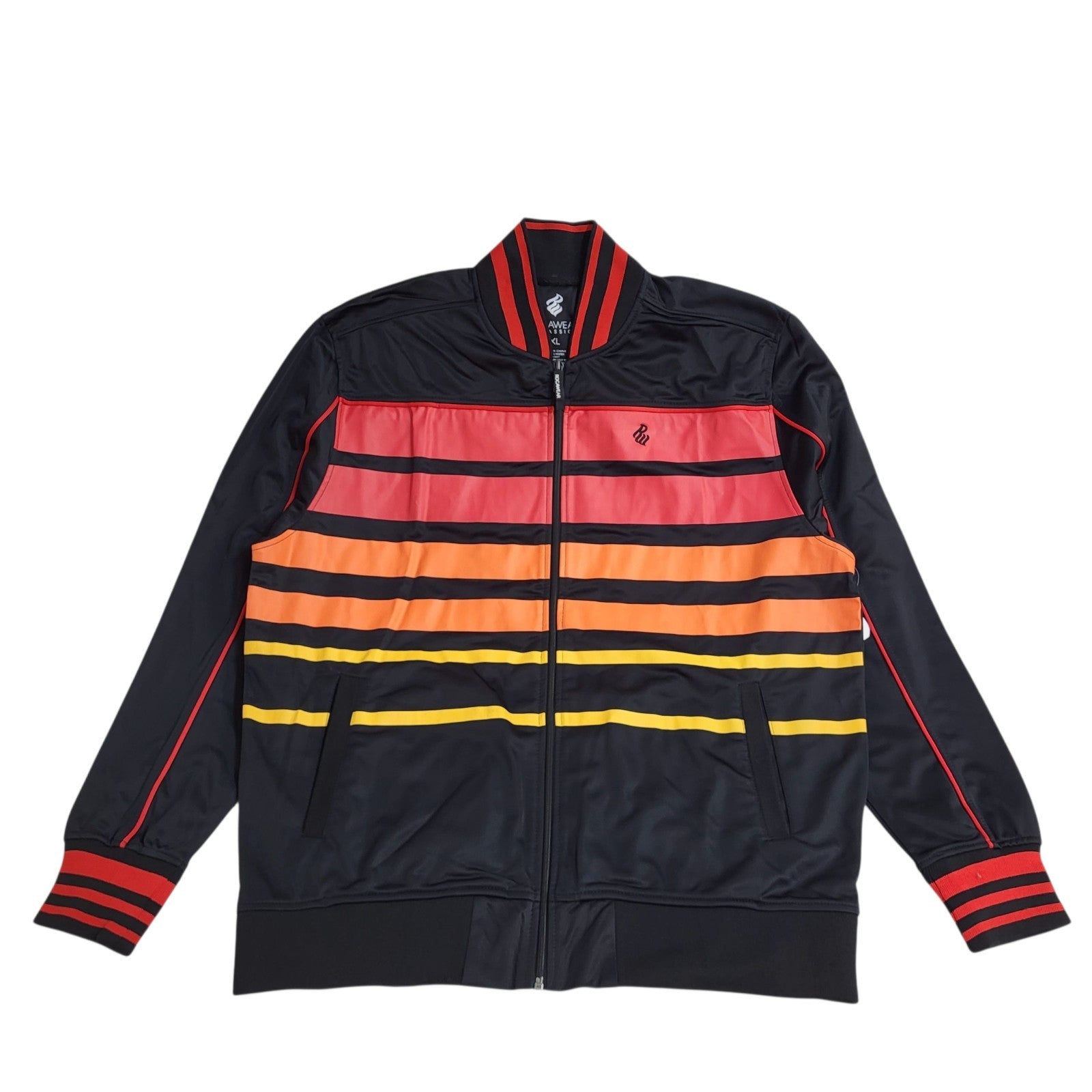 Rocawear Usa Tracksuit Top Jacket Black & Red UK Men's Size XL Bnwt