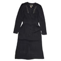 Mr Simon 80s Vintage Black V-Neck Long Sleeve Evening Dress Women's 10