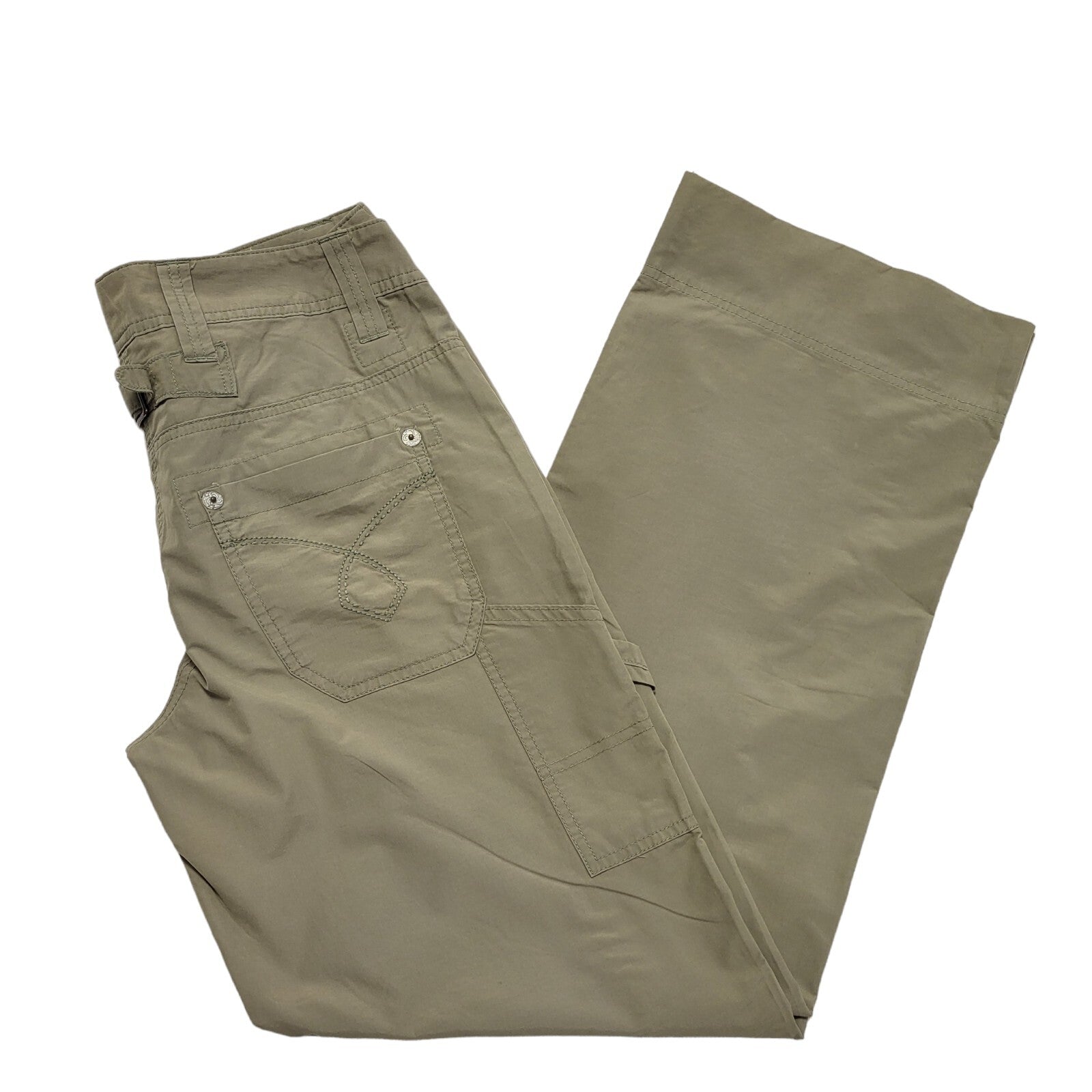 Next Vintage y2k  Green Wide Leg Casual Trousers Uk Women's Size 10 W28 L31