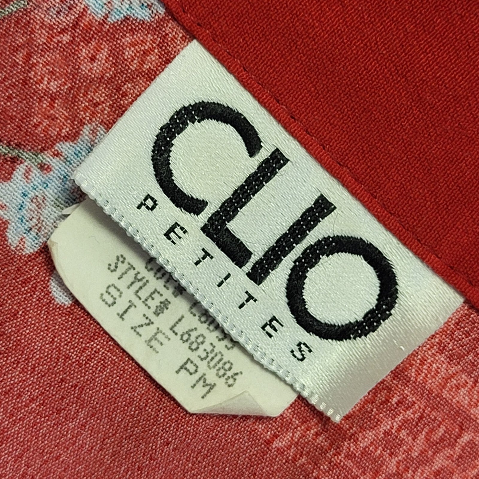 Clio Petites Vintage 90's Red Floral Sleeveless Shirt Womens UK Size M