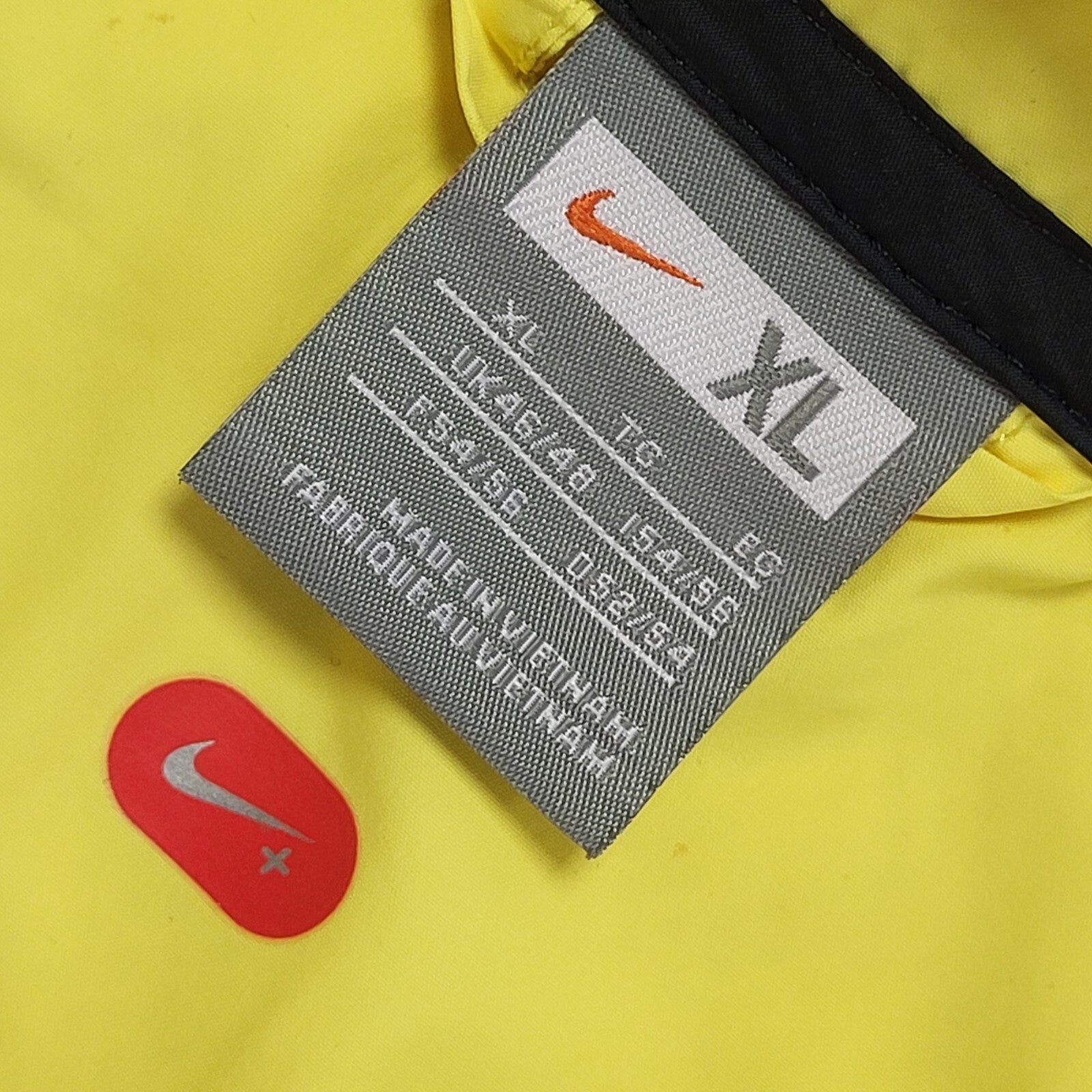 Nike Yellow Vintage Y2K Sports Track Jacket Uk Men's Size XL