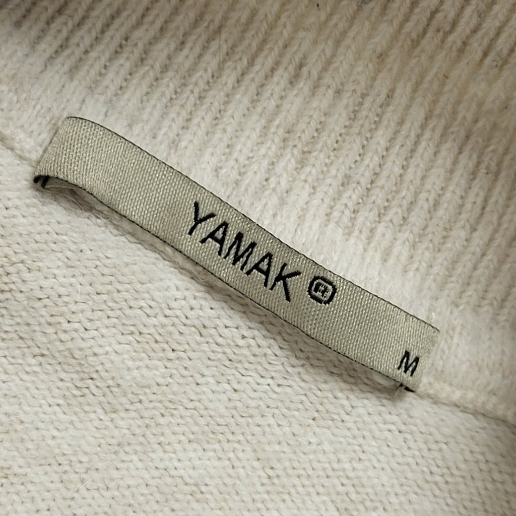 Yamak Y2k Beige Brown Wool Blend Jumper Uk Men's Size Medium