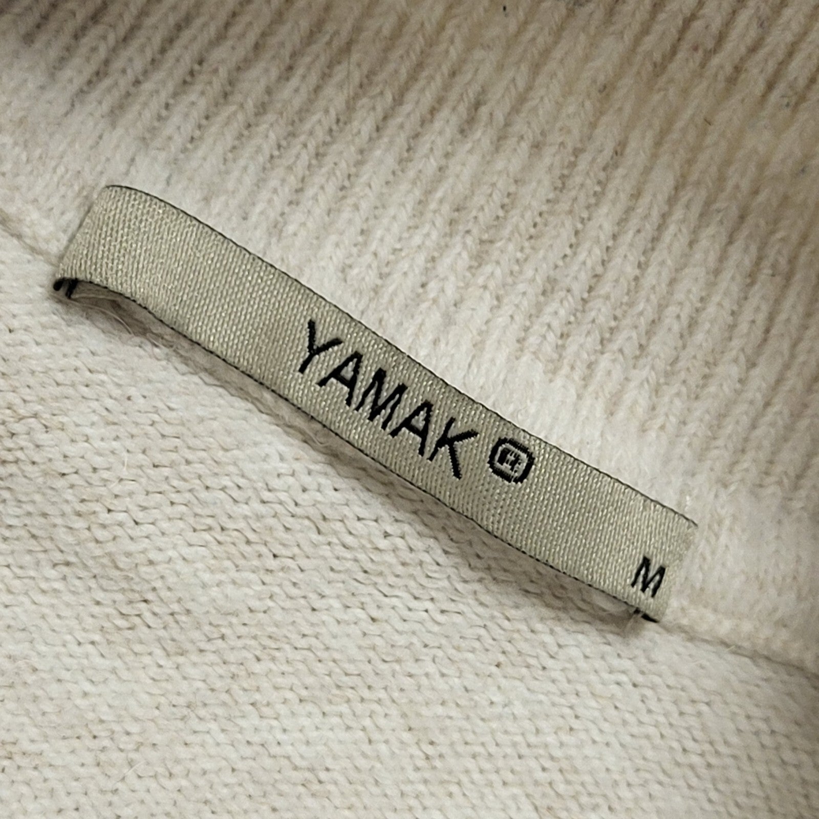 Yamak Y2k Beige Brown Wool Blend Jumper Uk Men's Size Medium