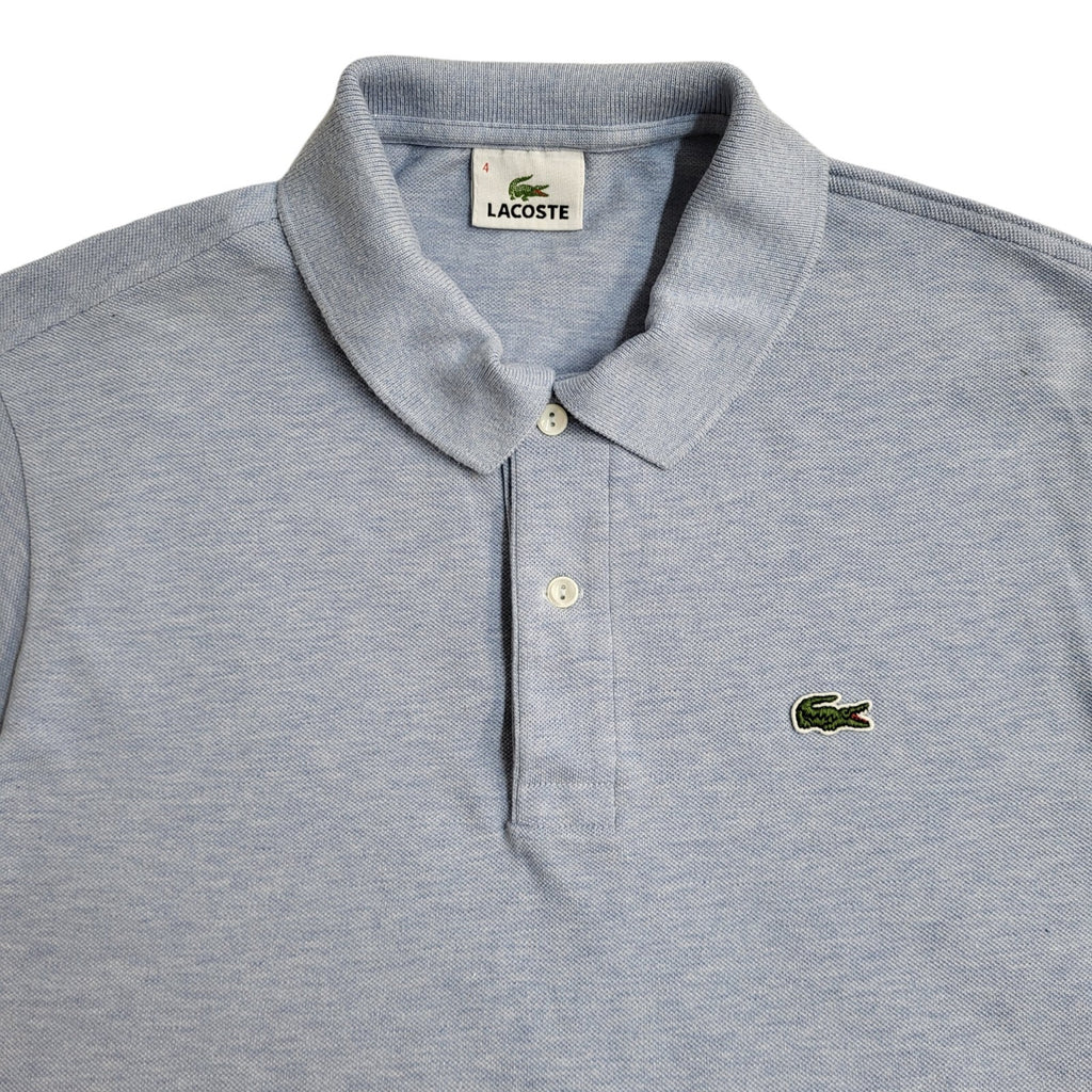 Lacoste 90s Blue Short Sleeve Slim Fit Polo Shirt Men's Size L