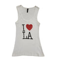 Sweet Girl Vintage 90's White I Love LA Sleeveless Tank Top Womens Size M