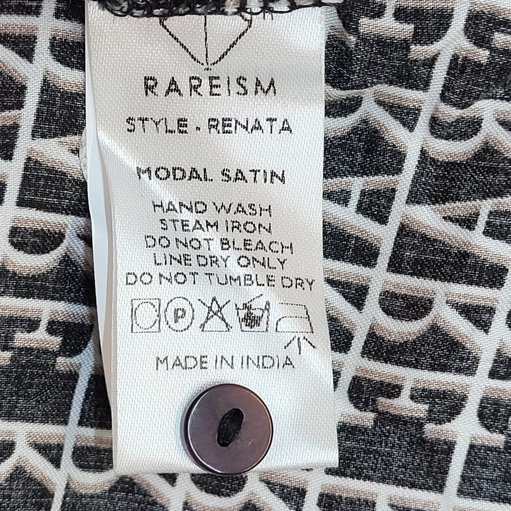 Rareism Renata Y2K Satin Black Halter A-Line Summer Dress Women's Size S 8